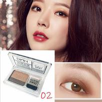 Lazy Two-tone Gradient Pearl Eyeshadow Earth Color Waterproof eyeshadow