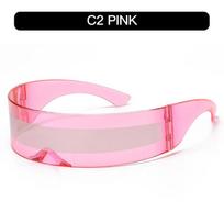 Mokslinės fantastikos ateities punk stiliaus Unibody akiniai nuo saulės Trend Cool Girl Online Celebrity Cosplay Vakarėlio kostiumai, rutuliniai akiniai