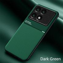 Automobilinis magnetinis laikiklis Odinis dėklas Xiaomi Poco X6 Pro 5G dėklui Silikoninis apsauginis dėklas Pocox6pro Poko Little X6pro X 6 Pro 6X For Poco X6 Pro žalia
