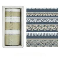 6 rulonai retro nėrinių PET washi juostos dienoraščio dekoravimui, washitape, dekoratyvinė lipni juosta, scrapbooking reikmenys, maskavimo juosta gray
