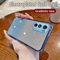 For Motorola Moto Edge 30 Case Motorola Moto XT2203-1 Phone Case Shiny Glitter Plating Silicone Camera Lens Soft Back Cover For Moto Edge 30
