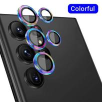 Fotoaparato objektyvo apsauginis stiklas, skirtas Samsung S23 Ultra Plus pilnai dengiantis objektyvo metalinis apsauginis žiedas, skirtas Galaxy S22 Ultra fotoaparato plėvelei S23 (3Pcs)