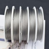 Minkšta plieninė viela rankų darbo metaliniams papuošalams: Karoliukų vėrimo viela apyrankėms ir vėriniams 0.3mm wire, white K, approx. 25m