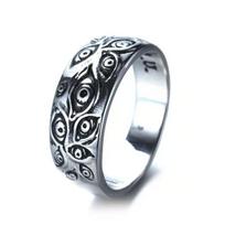 Vyriškas retro žiedas motociklų vakarėlis dviratininkų žiedas gotikinis punk stiliaus žiedas Eye of God Ring Evil Eye žiedas šaunus žiedas hiphopo papuošalai madingi aksesuarai 7