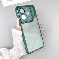 „Realme 14 5G“ minkšto skaidraus silikoninio TPU dėklo, skirto „Realme14 14Pro Plus 14X C75 X“ permatomai apsauginei plėvelei, skirtai kameros objektyvui for realme 14 5G žalia