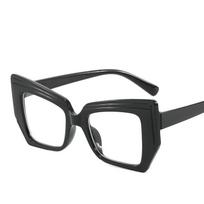 Cat Eye Anti Blue Light akiniai moterims Madingi daugiakampiai vintažinio prabangaus dizaino akiniai moteriški madingi netaisyklingi kvadratiniai akiniai black