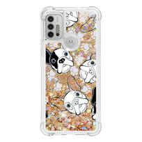 Skystas telefono dėklas Motorola Moto G30 G20 G10 G Pure Stylus Play E7 Power 2021 viršelis Dažytas Blizgučiai Smėlio efektas Capa Moto G30