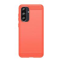 For Samsung A56 Case Cover Samsung Galaxy A56 Capas Carbon Fiber Shockproof Phone Back Bumper Soft TPU Fundas Samsung A56 A 56 For A56 raudona
