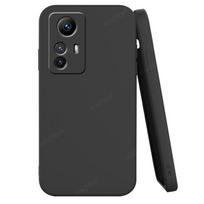 Dėklas dangtelis Redmi Note 12S Xiaomi Redmi Note 12S Capas Skystas silikonas Telefono galinio dangtelio buferis TPU Minkštas Fundas Redmi Note 12S 12 S For RedmiNote 12S juoda