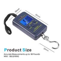 Skaitmeninės svarstyklės Bagažo svarstyklės Apkrova 50kg-10g LCD Mini Nešiojamos Kišeninės Žvejybos svarstyklės Elektroninės Pakabinamos Kelioninės Kišeninės svarstyklės Bagažo svarstyklės Svorio įrankis 1PCS