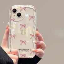 Taikoma Apple 15 mobiliojo telefono dėklui IPhone 14/13promax Rožinis lankelio apyrankė 11/12 Skaidrus silikonas Xs iPhone 16 beige