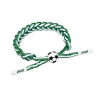 Futbolo apyrankės reguliuojama žavesio apyrankė komandos žaidėjams draugystės virvelės apyrankės futbolo gerbėjų apyrankė mergaitėms berniukams sporto vakarėlio dovanėlės žalia