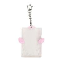 Cartoon Photocard Holder Kpop Photo Card Holder with Keychain ID Card Holder Pendant Keychain Student Card Sleeves rožinė