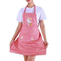 Lightweight Sleeveless Apron Practical Household Cleaning Bib Cartoon Rabbit Non-independent packaging arbūzo raudonos spalvos