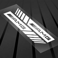 2 vnt. Automobilio juostų lipdukai Galinio vaizdo veidrodėlio atspindintys vinilo lipdukai Dekoracija Mercedes Benz AMG W204 W205 W212 W213 W222 x153 W176 W177 Raktų pakabukas balta