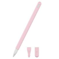 Silicone Anti-Slip Stylus Pen Case Protective Case Cover for Apples Pencil 2 rožinė