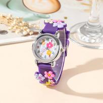 Adorable Kids' Cartoon Watch Set - Wrist Watches with Colorful Designs and Easy-to-Read Face - Perfect Gift for Children violetinė