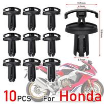 10 vnt. Honda motociklo plastikiniai varžtų tvirtinimo spaustukai, kniedės 90683-GAZ-003