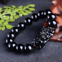 Pi Xiu Obsidiano Juodo Akmens Karoliukai Vyrams Moterims Apyrankė Turtas ir Sėkmė Apyrankės Kinų Stiliaus Papuošalas Dovana KTY