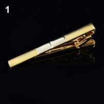 Vyriškas matinis sidabrinis paauksuotas rankogalių sąsagų ir kaklaraiščio sąsagų rinkinys Verslo dovana Tie Clip