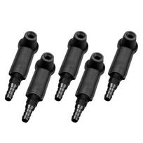 5 vnt. Automobilio stabdžių nuorinimo jungties keitimo adapteris Lengvai naudojamas skysčio keitimo adapteris Greitam ir lengvam naudojimui juoda