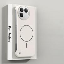 Magsafe rėmelio neturintis telefono dėklas Realme GT 8 Pro, itin plonas, be rėmelio, kietas PC, magnetinis dangtelis Realme GT8 GT 8 Funda Realme GT8 balta