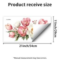 Self Adhesive Wallpaper Peony Flower Vinyl Wall Stickers for Living Room Bedroom Dining Bathroom Home Decor 29x54cm įvairiaspalvis