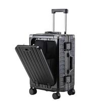 Rhino Walker 088 Business Front-Open Aluminum Frame Suitcase 24 inches juoda