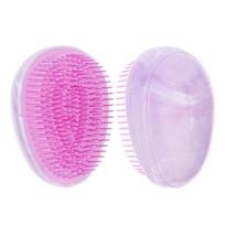 Mini Egg Hair Brush Round Shape Scalp Massage Detangling Comb Tangled Hair Comb Pro Salon Hairdressing Hair Styling Comb Travel violetinė