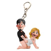 Personalizuotas poros raktų pakabukas - Dovanos porai Juokingas draugas Mergina Vyras Žmona Metinės Valentino diena Pokštas Dovana Raktų pakabukas, 2D, One Size black
