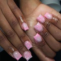 Valentine's Day Press On Nail Heart And Letter Designs Short Square False Nail Acrylic Stick on Nail Manicure 24Pcs 1