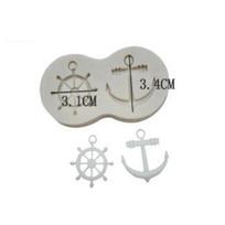 1Pc Seagull Boat Anchor Rudder Mould Silicone Mold Fondant Cake Decorating Tool Gumpaste Sugarcraft Chocolate Baking Accessories as the picture