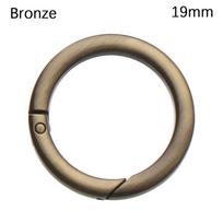 Cinko lydinio kabliukai, užsegimas, spaustukas, spyruoklinis žiedinis užsegimas, krepšio sagtis, karabinas, piniginės, rankinės 19mm bronza