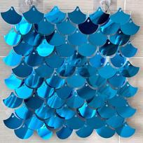 Wedding Sequin Backdrop Baby Shower Backdrop Decoration Panels Fashion Photo Backdrop Lake Blue