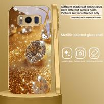 Brilliant gold diamonds For Samsung Galaxy S20 FE S21 S22 S23 Plus S24 Ultra S25Ultra S21+ S9+ S22Plus Golden glass phone case Galaxy S8