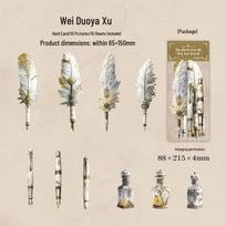 Beautiful Day Pen & Ink Retro Feather Planner Sticker Pack - 6 Designs