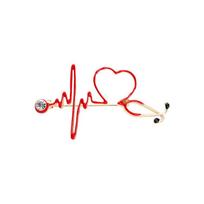 Medicininės serijos sagė: Stetoskopo ir EKG dizainas gydytojams ir slaugytojams