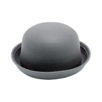 Plokščia Fedora kepurė grynos spalvos imitacija vilnos džiazo skrybėlė Unisex japoniško stiliaus plataus krašto moteriška apvali kepurė Vakarėliams Cosplay Bowler kepurė pilka
