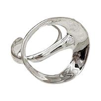 Artistic Irregular Black Onyx Ring Elegant Adjustable Opening Finger Accessories Geometric Twist Rhinestones Ring