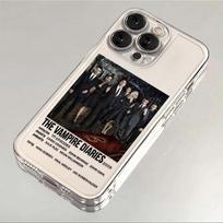 Vampyrų dienoraščiai Damono telefono dėklas iPhone 17 16 15 11 12 14 13 Pro Max Mini X XS XR 7 Plus 16E Air Smūgiams atsparus dėklas Fundas iPhone XR gray