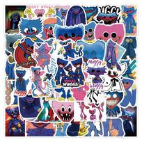 Poppy Playtime Huggy Wuggy PVC Lipdukai 50 vnt. Vandeniui atsparūs Anime Grafiti Lipdukai Nešiojamam Kompiuteriui, Riedlentei ir kt.