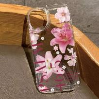 Vasaros kokoso medžio ir hibisko rašto permatomas telefono dėklas iPhone 16 Pro Max XS X XR 15 14 13 12 11 7 8 Plus SE2 16E Dangtelis Funda iPhone 16e