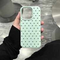dot Lichee Pattern Silicone Phone Case For iPhone 13 Case iPhone 15 17 14 11 12 16 Pro Max 17 Air  Simple INS Polka Dot Cover iphone 11 ProMax