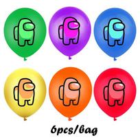 Among Us žaidimo Balionas Tortas Keksiukas Viršus Vėliavėlė Gimtadienio Šventės Reikmenys Dekoracija 1pcs Big Cake Topper