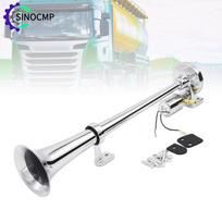 Universal Train Air Horn Trumpet Chrome Plated Loud Sound 12V/24V Compressor 135DB Car Horn Speaker for Truck Boat Motorcycle