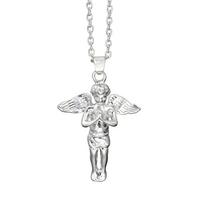 Wing Jewelry Little Angel Accessories Hip Hop Necklace Hiphop Pendant Pendant Angel Necklace sidabras