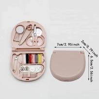 Mini Portable Sewing Kit All-Included Repair Tools Scratch-resistant Storage Box for Travel Outdoor Mending Use A