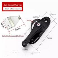 Universal Aluminum Alloy Sliding Window Crescent Lock juoda
