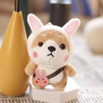 Japanese Akita Plush Toy Keychain With Soft Short Plush For Bag Decor And Collecting Rabbit