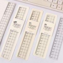Muji Style Transparent Acrylic Ruler Set: Square Grid Triangle Ruler for Students 15CM Simple Style Ruler, 1 Piece